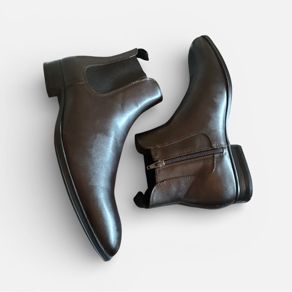 JF J.Ferrar Stanwell men’s‎ Brown faux Leather Chelsea Boots Sz 13 main image 11